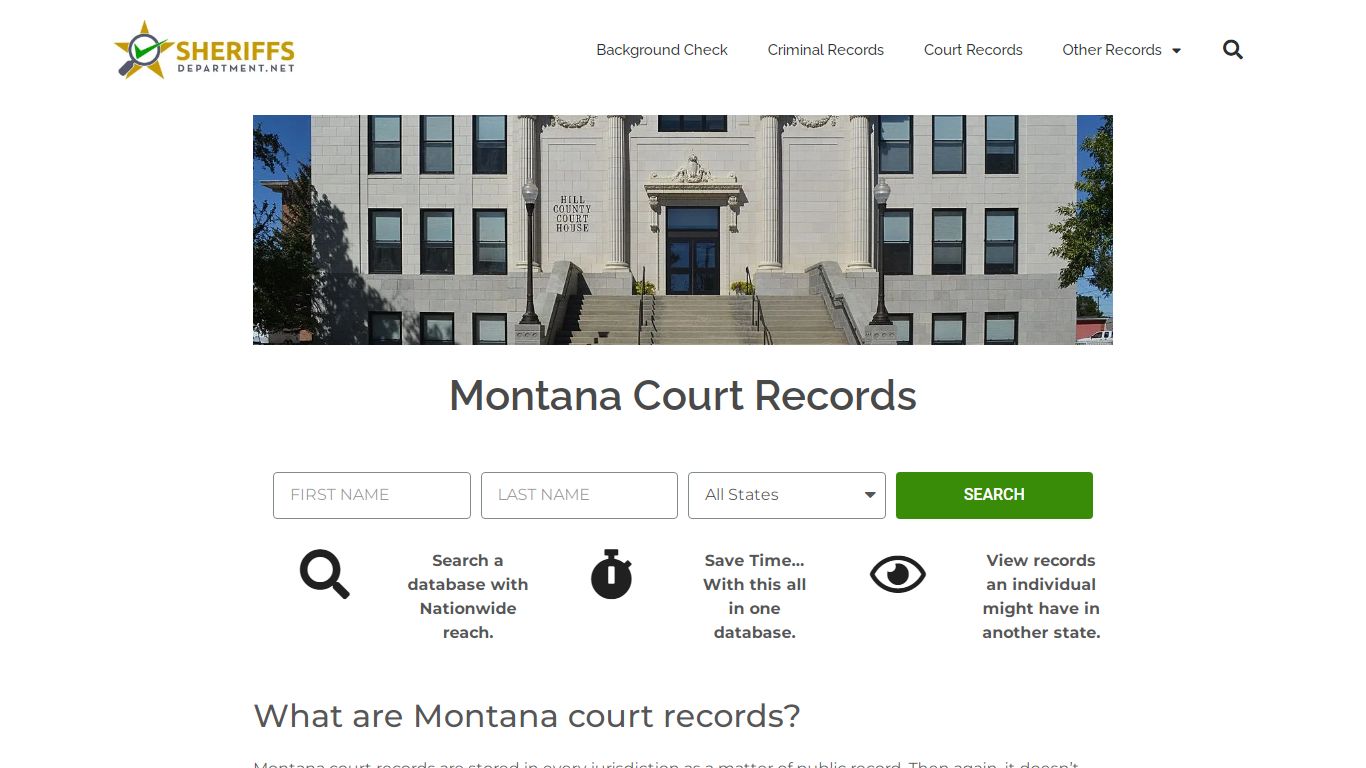 Montana Court Records: MT Civil and Criminal Case + Docket Search Online